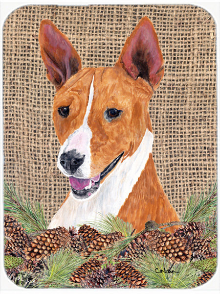 Burniece Basenji Head Glass Cutting Board