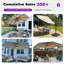 Parasol en porte-à-faux rond extérieur octogonal beige avec base et rotation à 360 degrés PURPLE LEAF-67120613-81150270