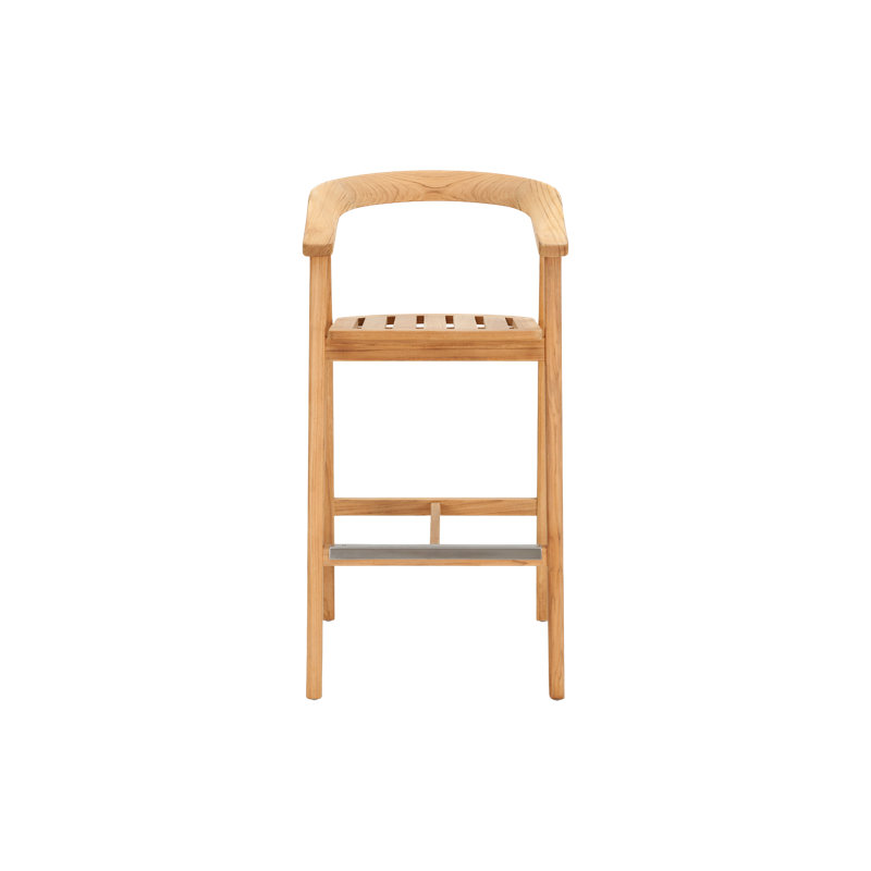 La Costa Teak Outdoor Barrel Back Bar Armchair, 41"