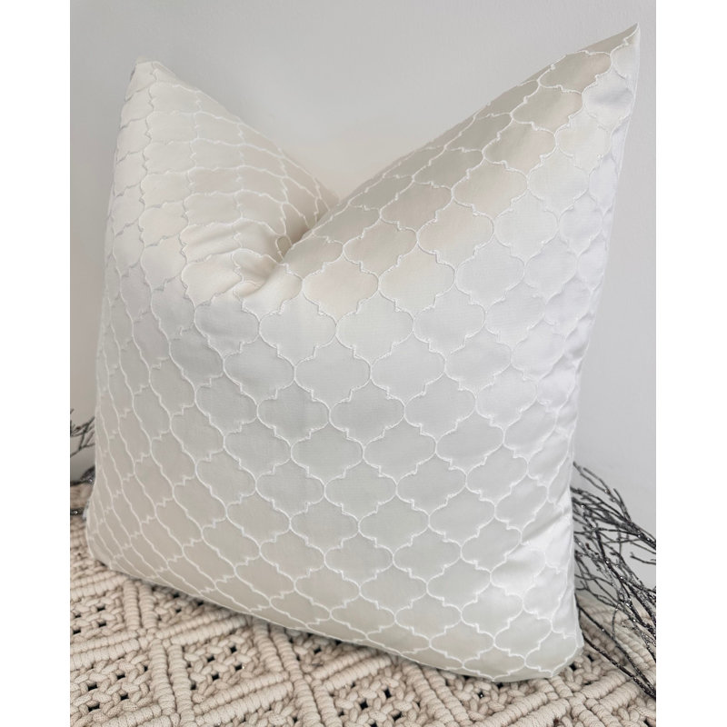 Abstract Ivory Square Cushion Cover