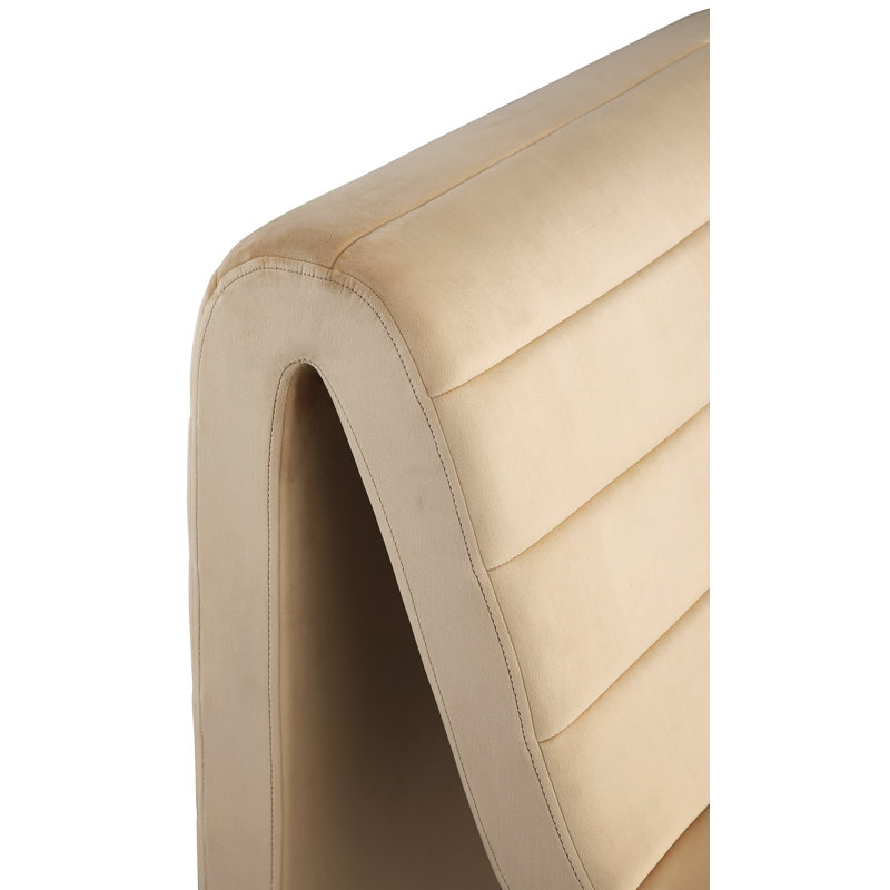 Issem 26.5'' Wide Tufted Velvet Side Chair, Camel Velvet