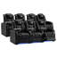 Ensemble de 7 fauteuils inclinables pour cinéma maison-396715627
