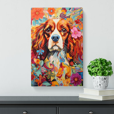 Cavalier King Charles Spaniel Expressionism - Art Prints - Wrapped Canvas