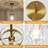 1 - Light Gold Modern Pendant Light with Cylinder Clear Hammered Glass Shade-540492986