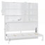 Lit escamotable mural avec armoire supérieure, tablettes, conception pliable peu encombrante avec lumière USB, idéale pour les petits appartements et les studios-1095737143