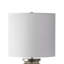 Lampe de table grise 15 po Evie