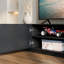 Meuble télé 94,5 po avec 4 armoires de rangement Modern Black-580432634-584823026