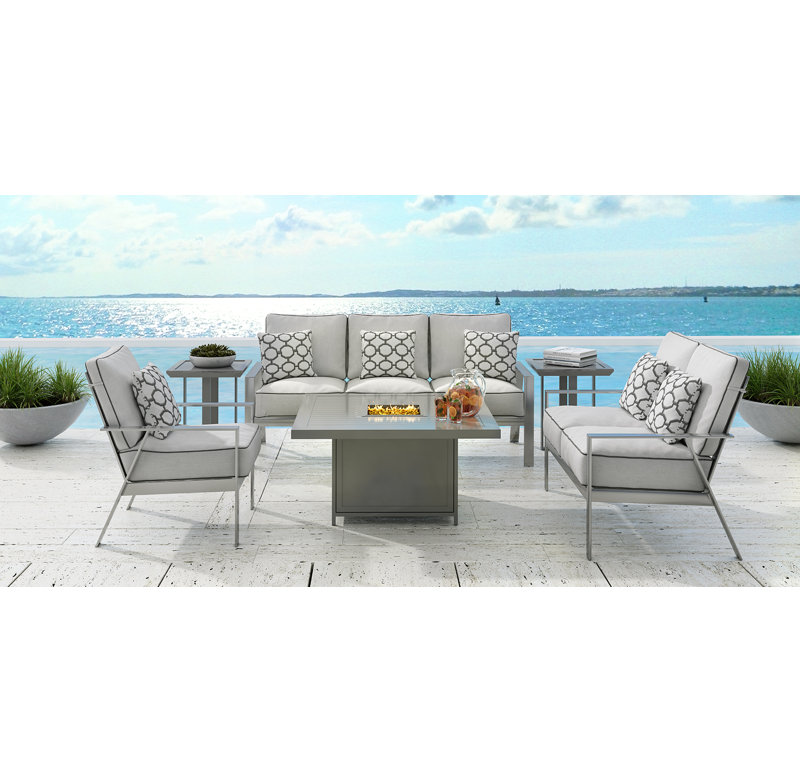 Chaise de patio avec coussins Sunbrella Trento