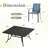 8-Person Square Patio Dining Set With Stackable PVC-coated polyester Chairs-1453488390