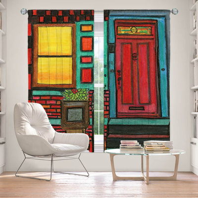 Paire de rideaux obscurcissant avec passe-tringle Delaughter Room