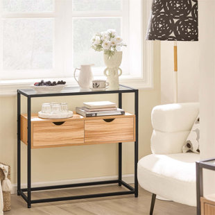 Annam 81cm Glass Top Console Table