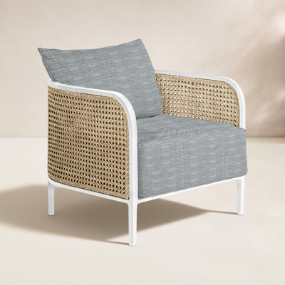 Havana Lounge Chair - Chalk/Natural Cane