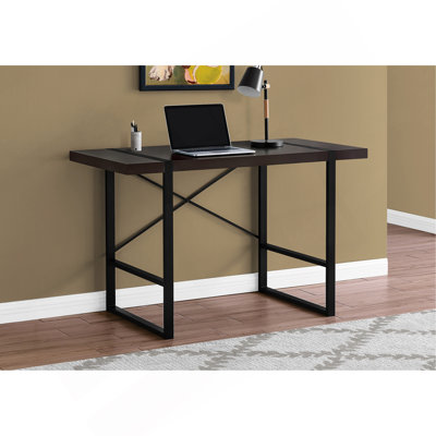 Bureau d'ordinateur, bureau personnel, ordinateur portable, L 48 po, travail, métal stratifié, contemporain, moderne