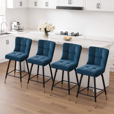 26"Swivel Upholstered Bar Stool