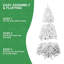 Arbre de Noël blanc avec fil mémoire, arbre en PVC artificiel à charnière 328 pointes-413110139