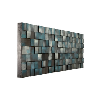 Calm of the Blue Print on Wood