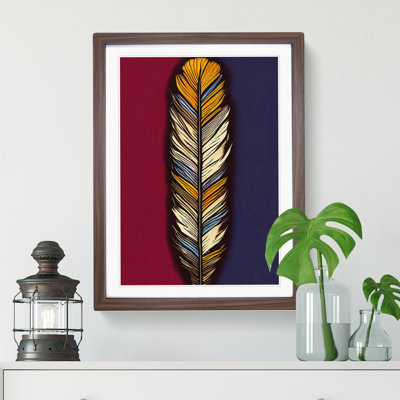 Wonderful Feather - Single Picture Frame Print