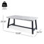 Outdoor Acacia Wood Dining Table with Weather-Resistant Metal Frame-125119820