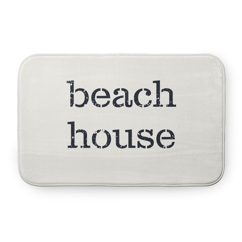 Tapis de bain Beach, L 17 po x L 24 po, Blanc