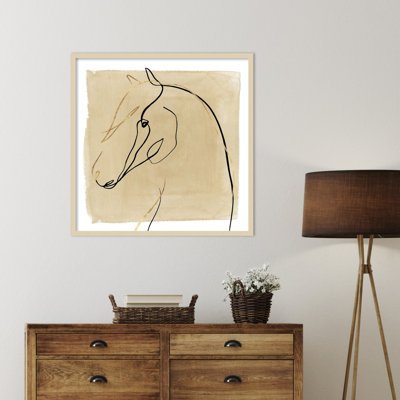 Impression sur bois encadrée «Great Stallion I» par Isabelle Z