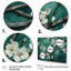 «Flower Whispers» sarcelle, fleurs de cerisier II - art mural floral-1079250717-1079250730