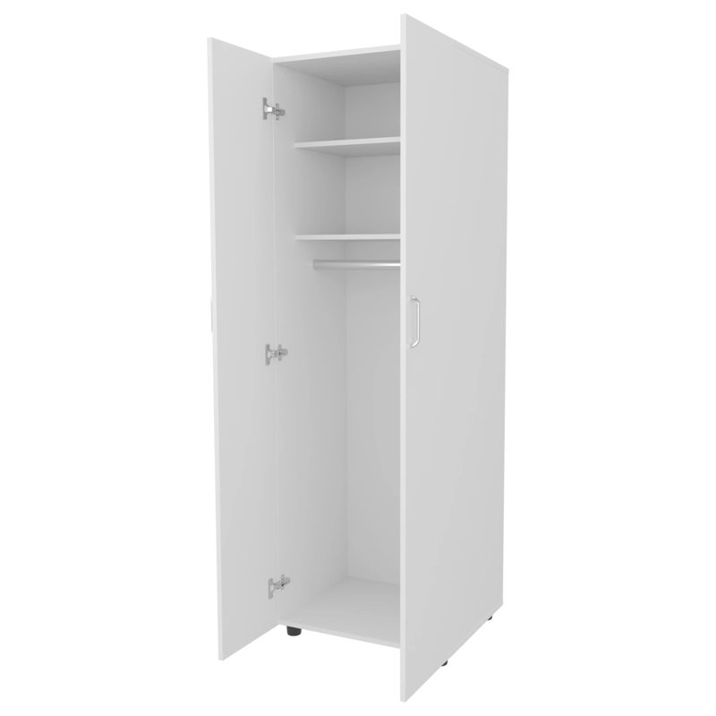 Armoire avec 2 portes et tringle