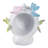Polyresin Planter With Multicolor Butterfly Accents For Indoor And Outdoor Home & Garden Decor - 11" White