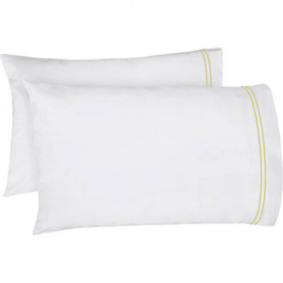 400TC Double Embroidery Cotton Sateen Pillowcases (Set Of 2)