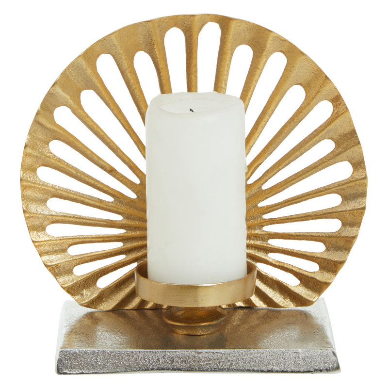 Marybeth Metal Tabletop Tealight Holder, 24cm H x 24cm W x 12cm D