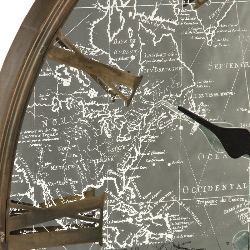 Très grande horloge murale à miroir 23,5 po