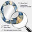 Rustic Cobalt Triangle Symphony - Grand miroir mural ovale sur métal-1759284632