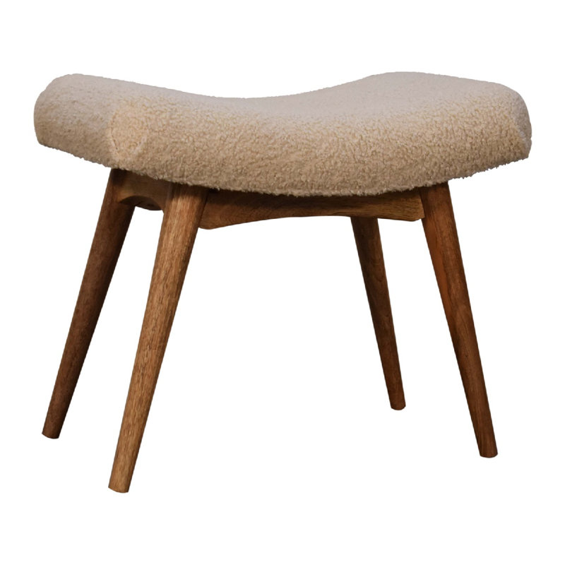 Cotton Blend Upholstered Bench