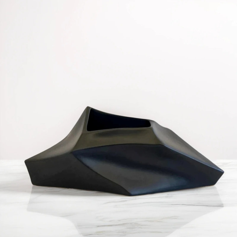 Geo Flat Handmade Ceramic Vase