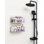 Ensemble de 2 paniers de douche adhésifs, organisateur de salle de bain mural en acier inoxydable argenté avec crochets, tablettes de rangement antirouille et antirouille pour les essentiels de la douche