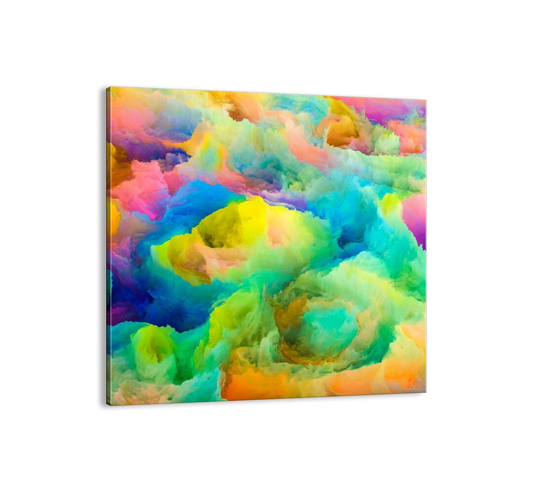 Leinwandbild - Grafikdruck „Rainbow Fluff”