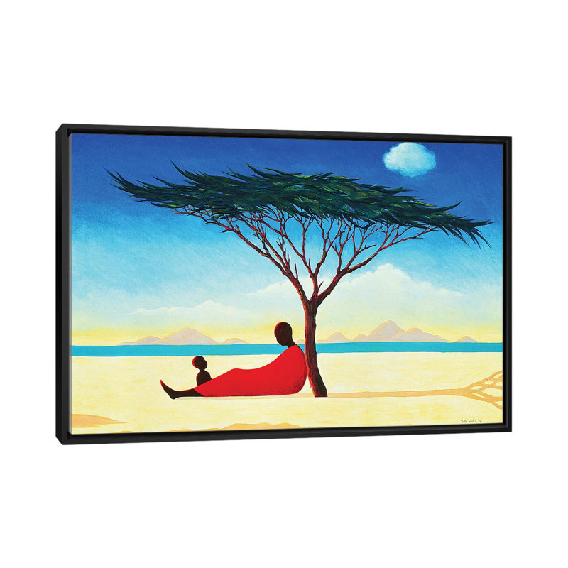 « turkana après », reproduction d’impression sur toile, H 18 po x l 26 po x P 1,5 po, Toile encadrée noire, Pas de tapis