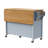 52'' Kitchen Island In Blue Grey. Spacious Storage With 2 Doors, 5 Drawers, Towel Rack & Spice Rack. Adjustable Shelf. Mobile On Wheels, Lockable. And Oak Veneer. Classic Beauty Drop Leaf Island, .-2085869026