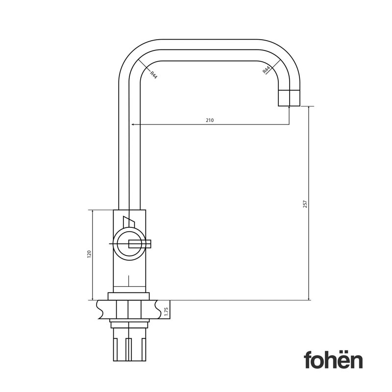 Fohen Kitchen Faucet, Brushed Gold