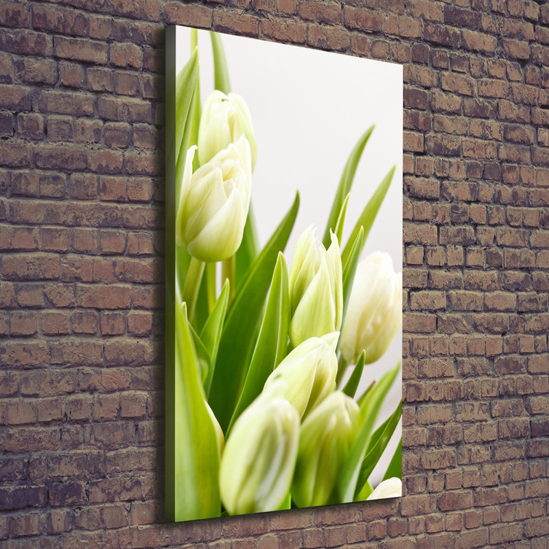 White Tulips - Wrapped Canvas Print