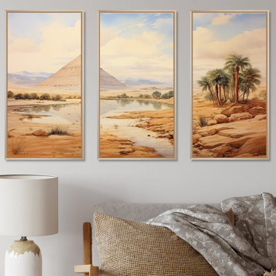 Ancient Egyptian Pyramid Landscape - Egypt Wall Art