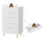Commode 5 tiroirs pour la chambre à coucher, commode haute 48 po, rangement pour commode moderne en bois-503664424