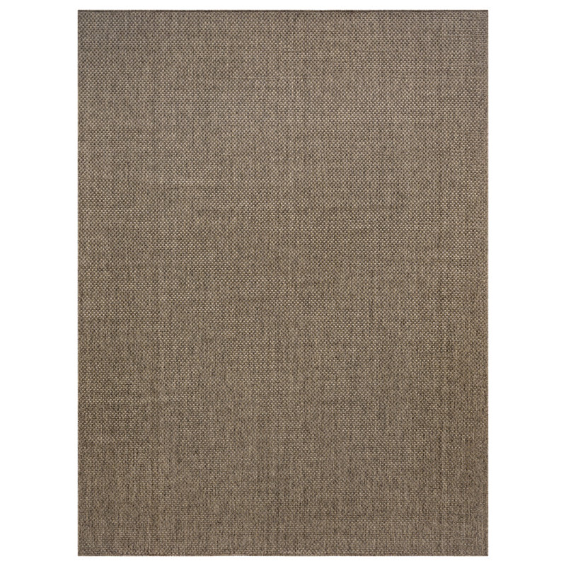 Tulum Solid Indoor/Outdoor Area Rug, Rectangle 10' x 14', Brown