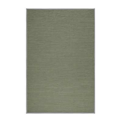 Machine Washable Solid Brown Area Rug