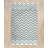 Naomi Hand Woven Flat Weave Wool/Viscose/Cotton Chevron Rug in Blue-16769865