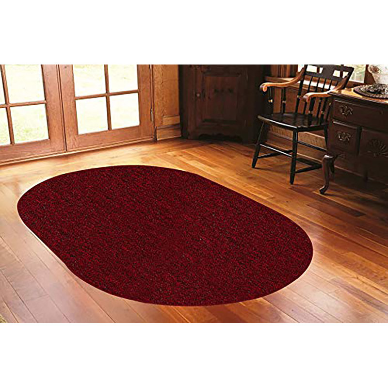 Amorion Furnish my Place Modern Indoor/Outdoor Commercial Solid Color Rug - Pet and Kids Friendly Rug, Stain Resistant, Floor Carpet for Living Room & Hallway, Wedding - Red