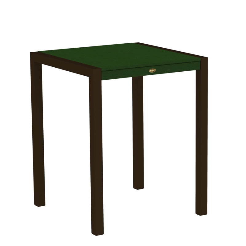 TREX Outdoors Surf City Counter Table, Textured Bronze/Rainforest Canopy, 30" x 30"