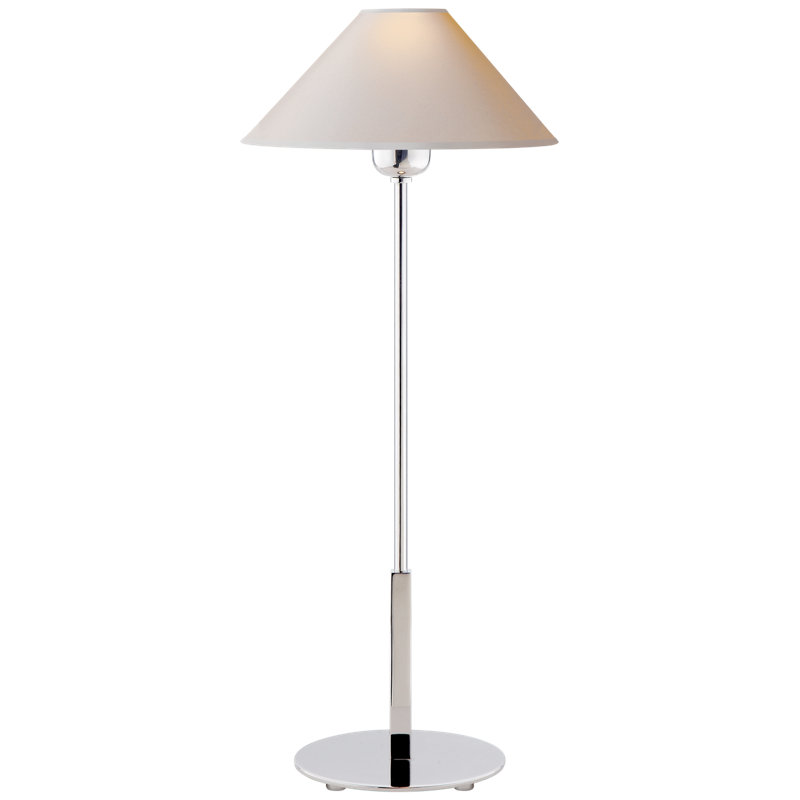 J. Randall Powers Hackney Table Lamp, Polished Nickel, Fabric