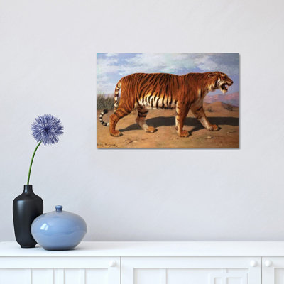 Stalking Tiger 1 Piece Wrapped Canvas Painting
