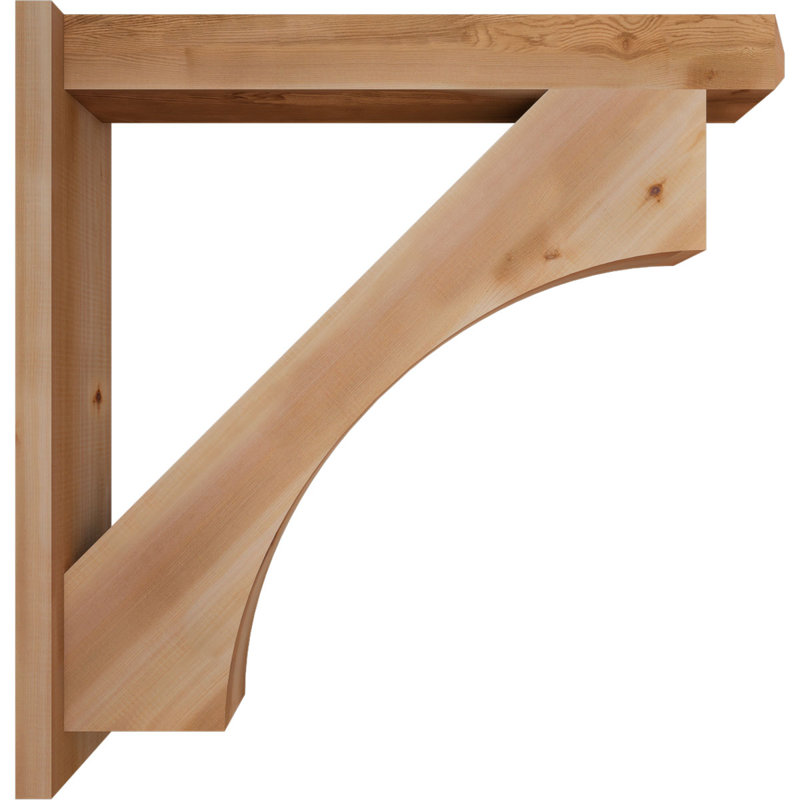 Persienne en bois rustique Westlake Craftsman, P 36 po x H 36 po, Cèdre rouge de l'Ouest l 5 1/2 po (lisse)