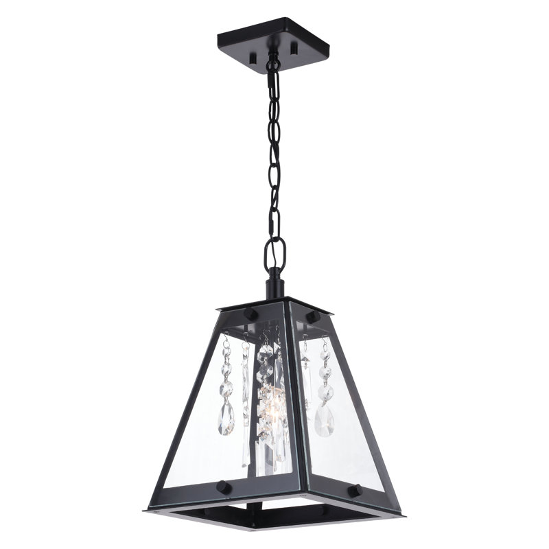 Luminaire suspendu carré à 1 lumière Josette, H 15 po x l 10,25 po x P 10,25 po